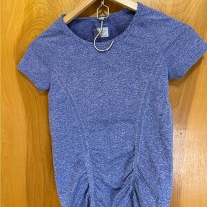 Athleta Heathered Blue Short Sleeve Tee